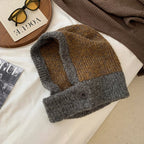 Warm Scarf with Integrated Ear Protection Wool Cap | Embroidered Cap
