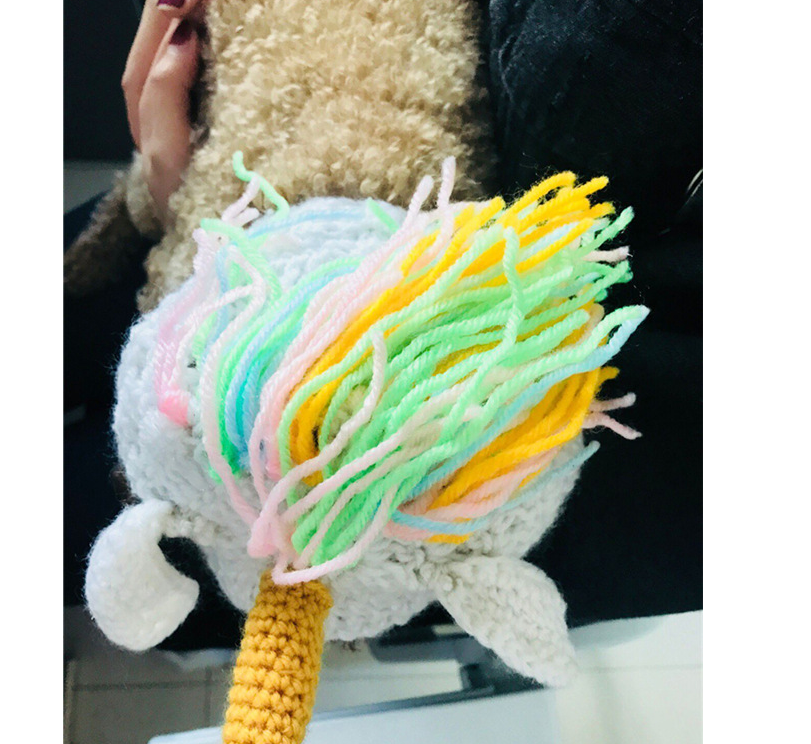 "Yarn Beanie for Pets - Unicorn Design"