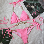 2021 New Women's Sexy Bikini with Crystal Accessories