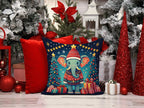Elephant Christmas Throw Pillow