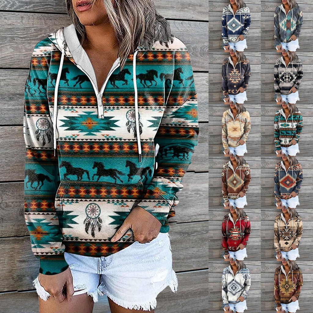 Casual Hoodie with Zip Pocket for Women | Streetwear