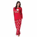 Red Parent-Child Christmas Pajama Set (Two Pieces)