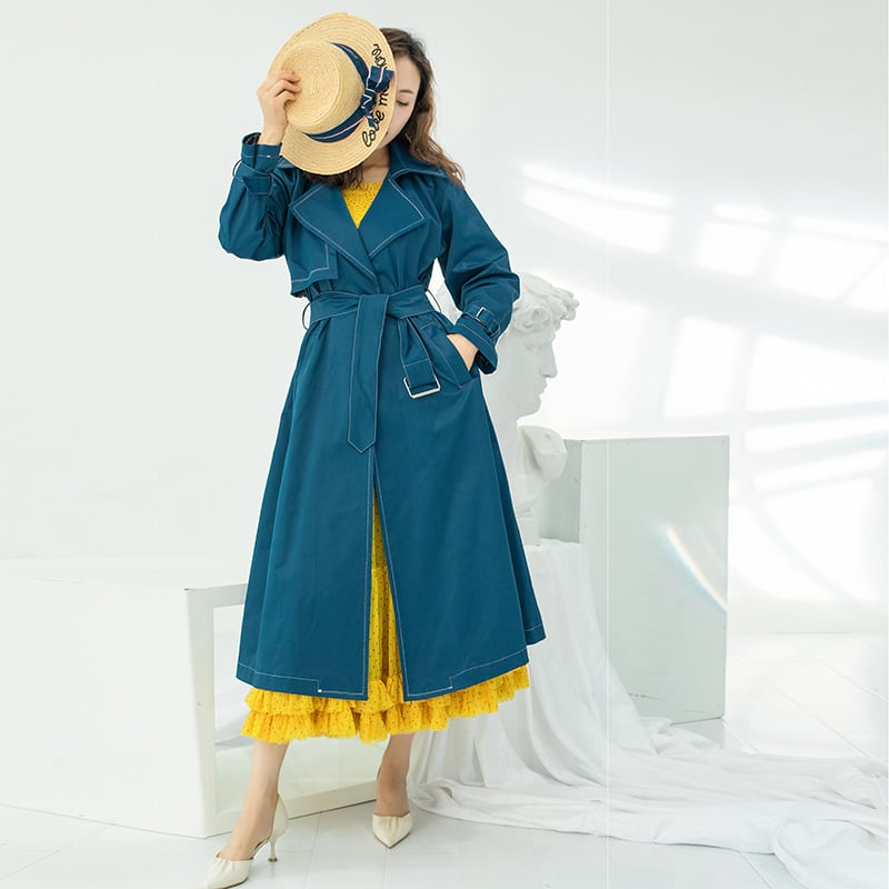 Lace-up Long Sleeve Large Lapel Jacket