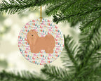 Lhasa Apso #1 Merry Christmas Ceramic Ornament