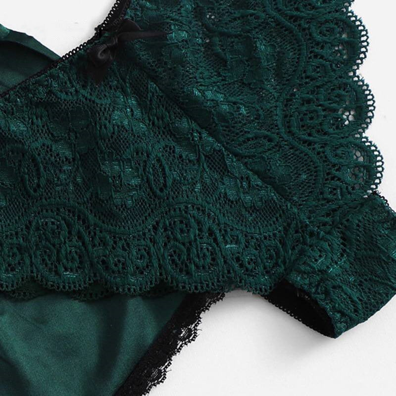 Lace and Satin Summer 3-Piece Sleepwear Set