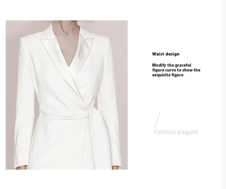 Small Jacket & Wide-Leg Split Trousers Suit