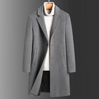 Men's Slim Fit Wool Trench Coat