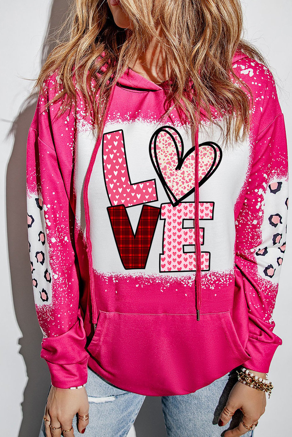 Leopard Print Drawstring Hoodie for Women Long Sleeve | Streetwear