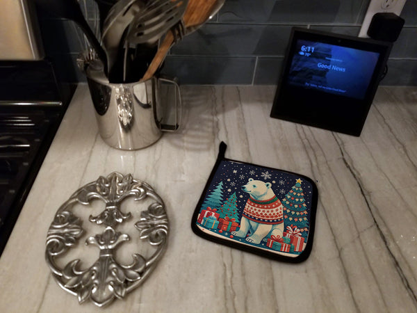 Polar Bear Christmas Pair of Pot Holders