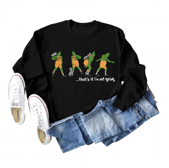 Christmas Printed Long Sleeve Sweater for Women