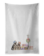 German Shepherd Puppy Duo with Christmas Wonderland Kitchen Towel Set of 2