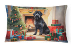 Bouvier des Flandres Cozy Christmas Throw Pillow