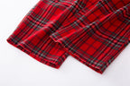 Christmas Couple Flannel Brushed Red Plaid Pajamas