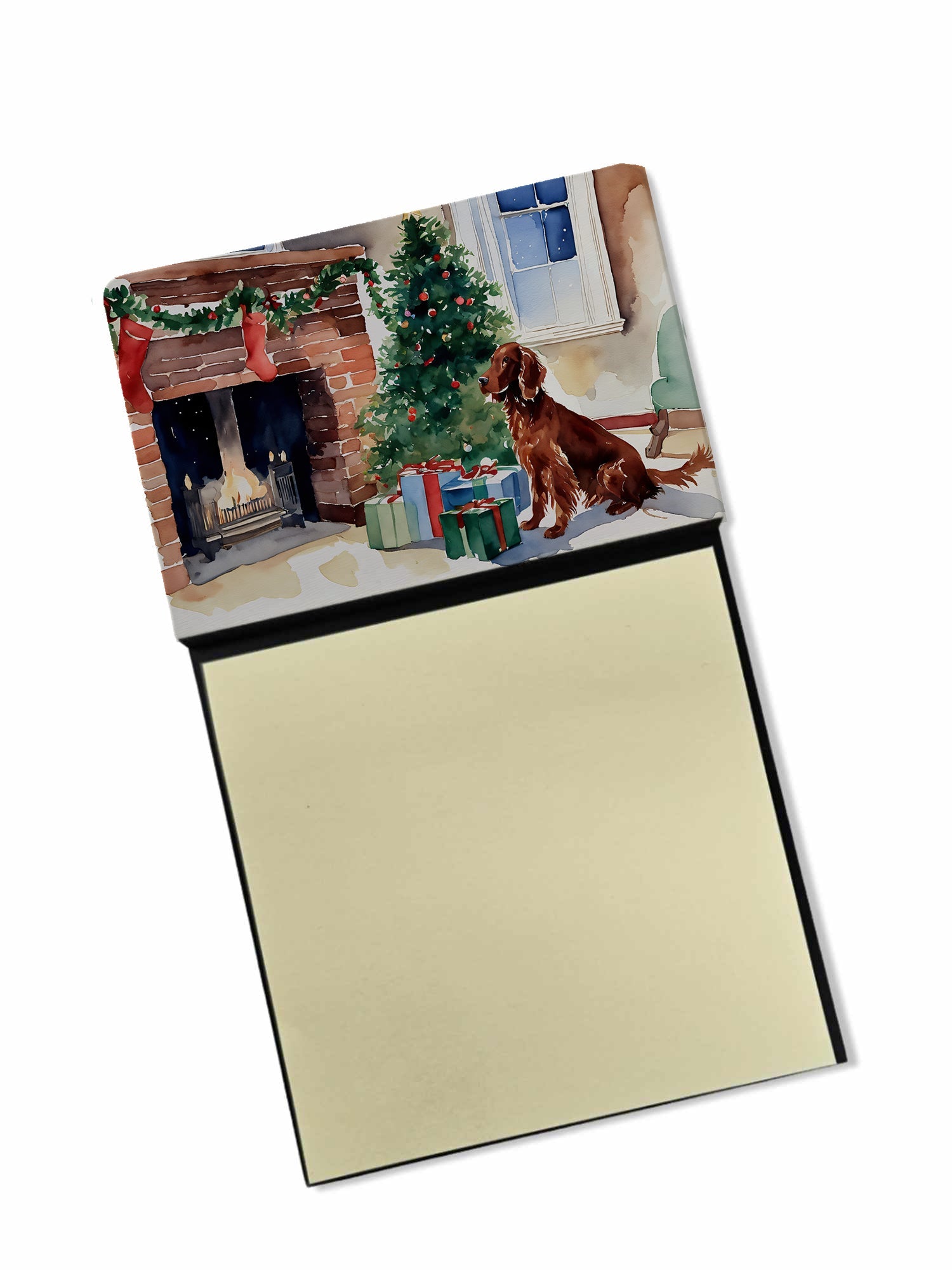 Irish Setter Cozy Christmas Sticky Note Holder