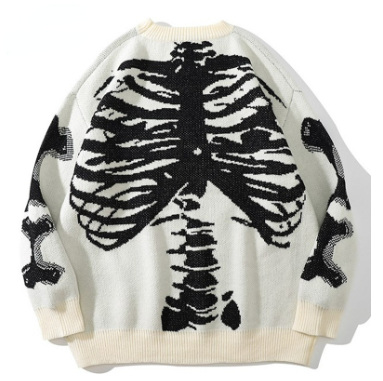 Skeleton Patch Embroidery Hooded Sweatshirt | Streetwear