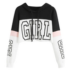 Patchwork Crop Hoodie | Streetwear