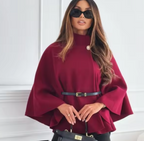 Caroline Cape Coat with Waist Tie (One Piece)
