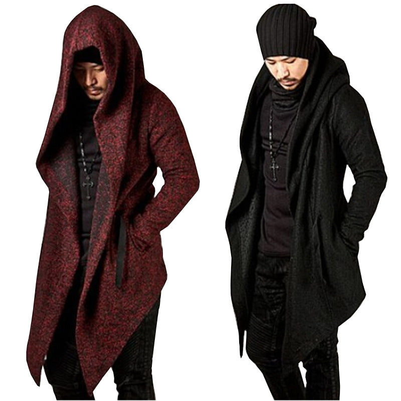 Unisex Loose Fit Hooded Trench Coat with Pockets