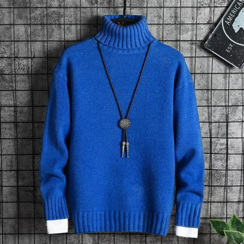Korean Style Thick Winter Turtleneck Sweater for Men
