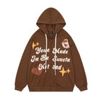 Unisex Printed Hoodie with Hooded Cardigan Design | Streetwear