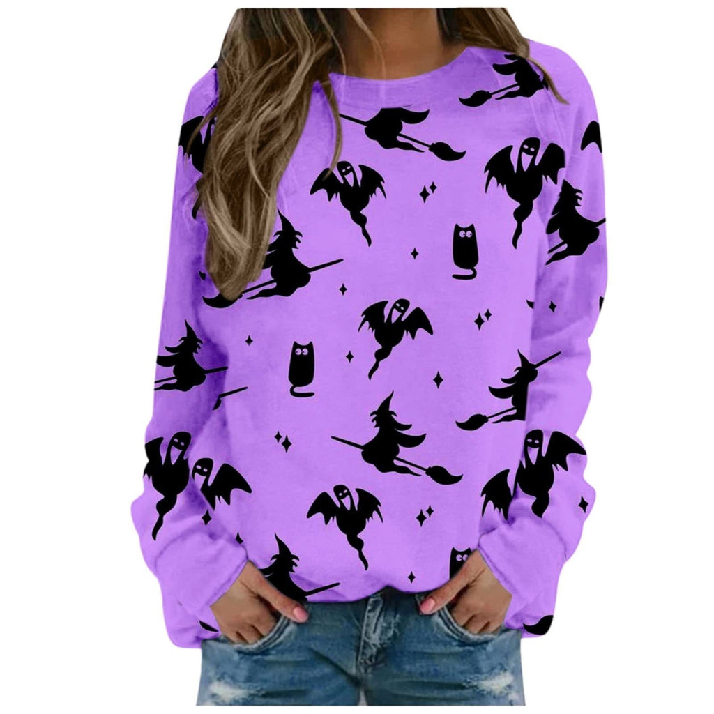 Women's Pumpkin Print Hoodie - Fashionable Loose Fit | Streetwear