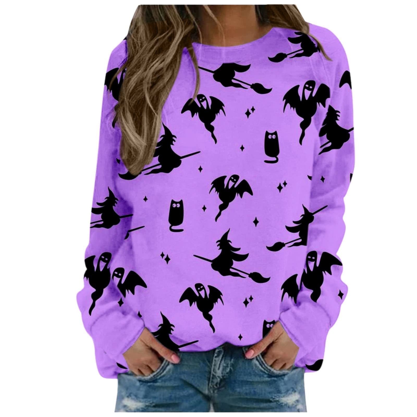 Women's Pumpkin Print Hoodie - Fashionable Loose Fit | Streetwear