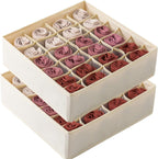 Foldable 24-Grid Drawer Organizer for Socks and Lingerie