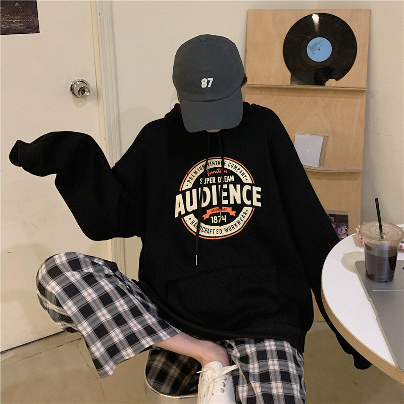 Harajuku Style Women's Letter Print Hooded Sweatshirt | Streetwear