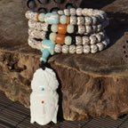 Tibetan Bodhi 108 Bead Star and Moon Prayer Bracelet