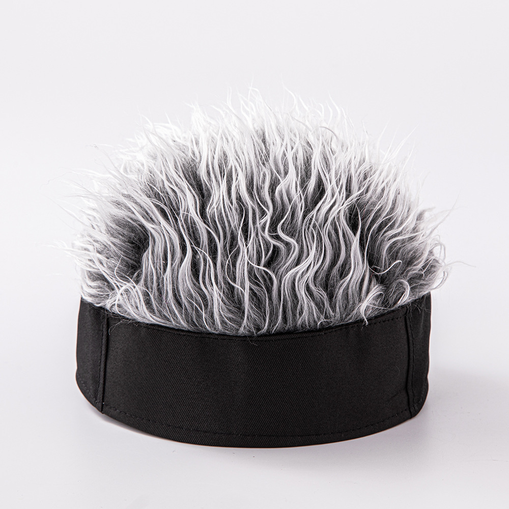 Short Hair Wig Retro Beanie | Embroidered Cap