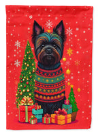 Black Cairn Terrier Holiday Christmas Garden Flag