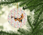 Skookum Cat Christmas Ceramic Ornament
