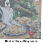 English Springer Spaniel Christmas Cookies Glass Cutting Board