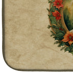 Welsh Springer Spaniel Christmas Flowers Dish Drying Mat