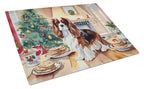 Cavalier Spaniel Christmas Cookies Glass Cutting Board