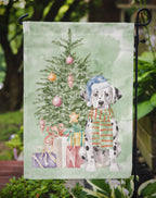 Dalmatian Puppy Christmas Presents and Tree Garden Flag