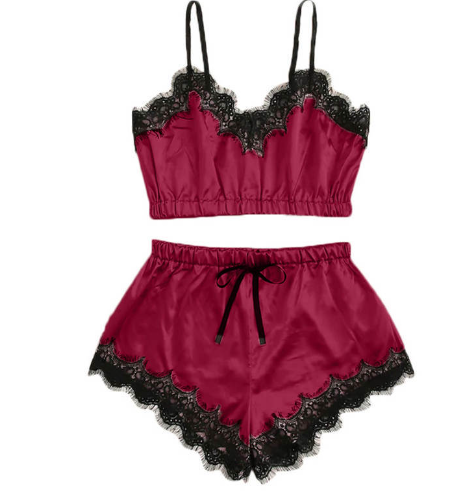 Lingerie Set with Sleeveless Bra and Women's Nightwear