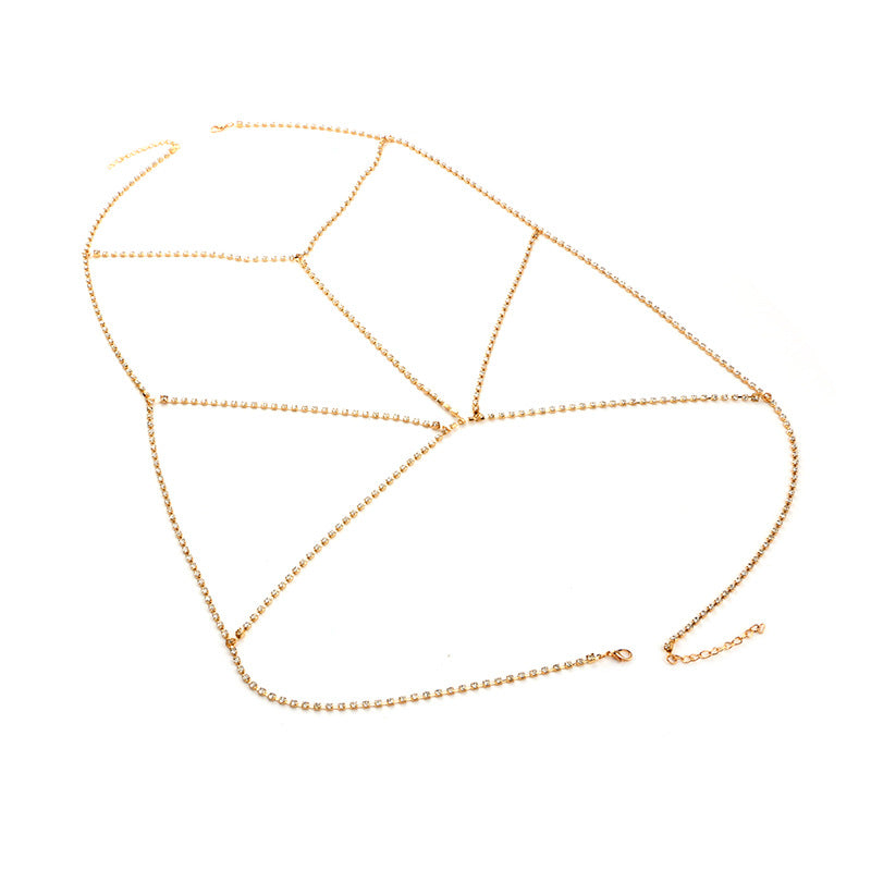 Rhinestone Bikini Bra Body Chain