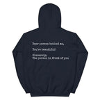 "Dear Person Behind Me Hoodie - Women's Fashion Print" | Streetwear
