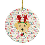 Labrador Retriever Merry Christmas Ceramic Ornament