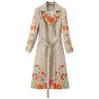 Women's Mid-Length Printed Windbreaker Jacket