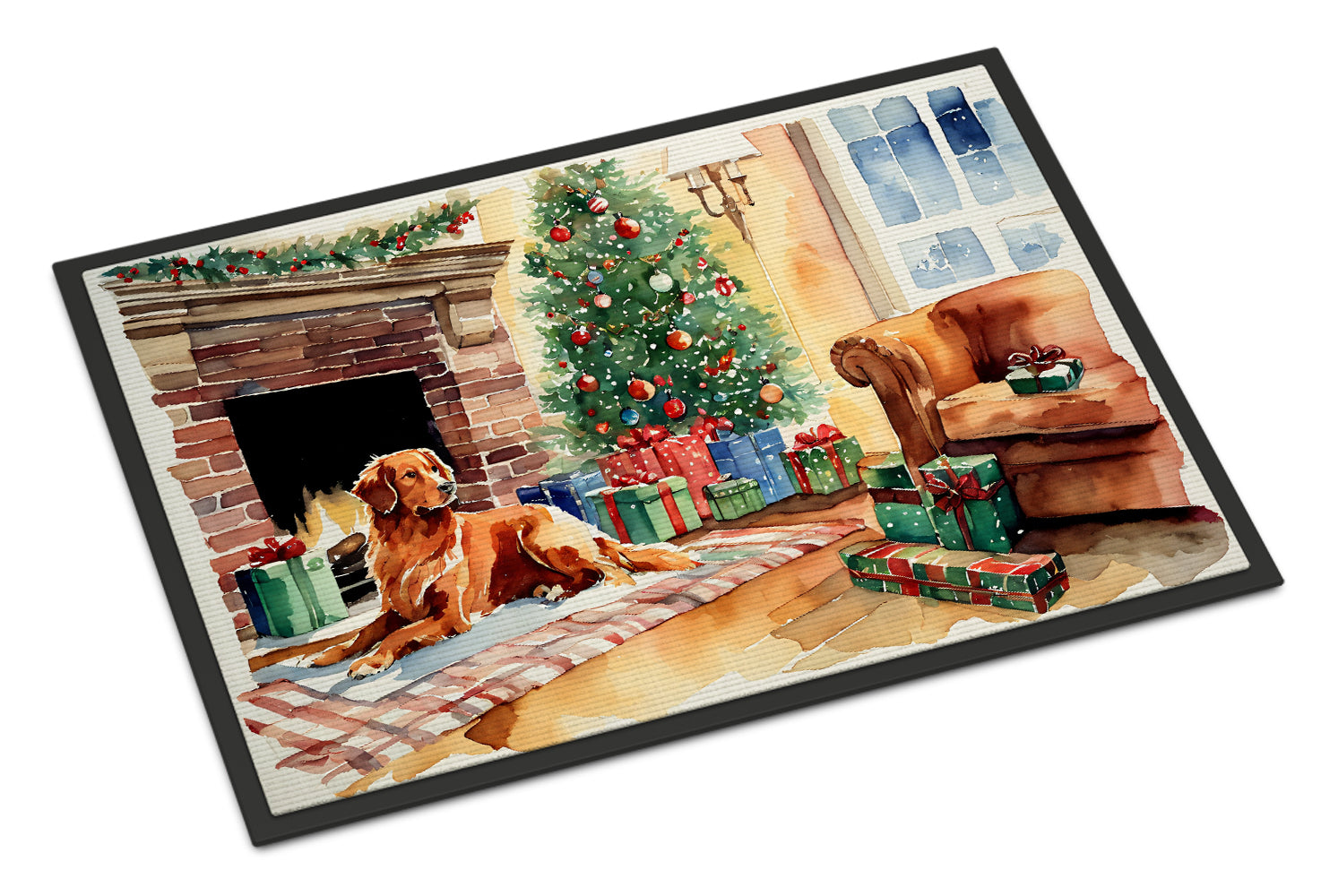 Nova Scotia Duck Tolling Retriever Cozy Christmas Doormat