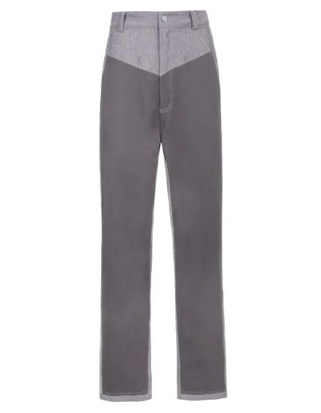 Contrast Stitch Corduroy Pants