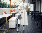Stand Collar Fashion Waist Dress Coat