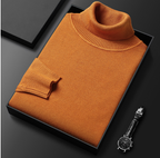 Slim-Fit Solid Color Turtleneck Pullover Sweater | Streetwear