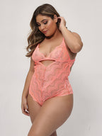 Whatiwear 2019 Plus Size Sexy Lace Bodysuit for Women