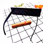 Rectangle Mosaic Reflective Sunglasses