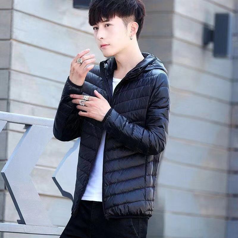 Men's Lightweight Cotton-Padded Jacket with Hood
