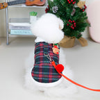 Christmas Plaid Vest for Pets - Two-Leg Cotton Clothing