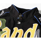 Autumn Winter Baseball Jacket with Embroidery Design